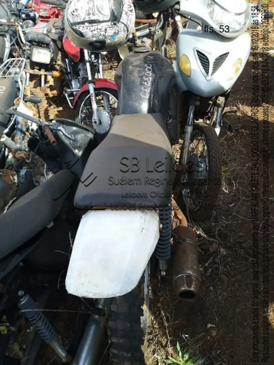 LOTE 001 - Sucata motocicleta Yamaha/YBR