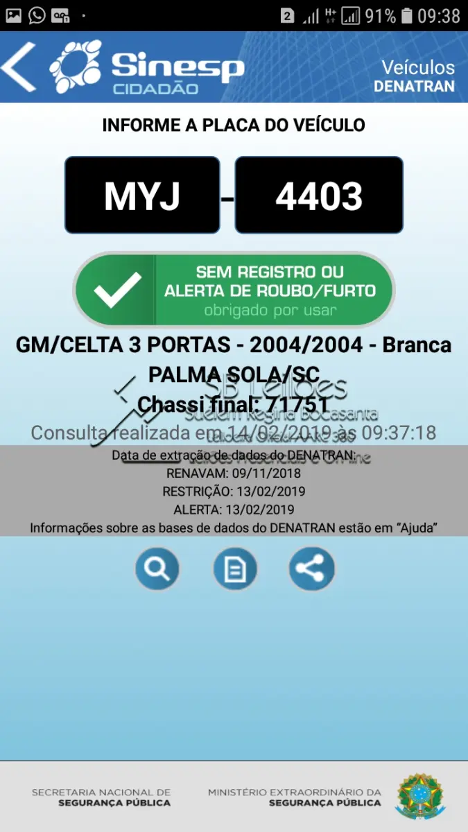 LOTE 001 - GM Celta, 3 portas, fabricação/modelo 2004/2004