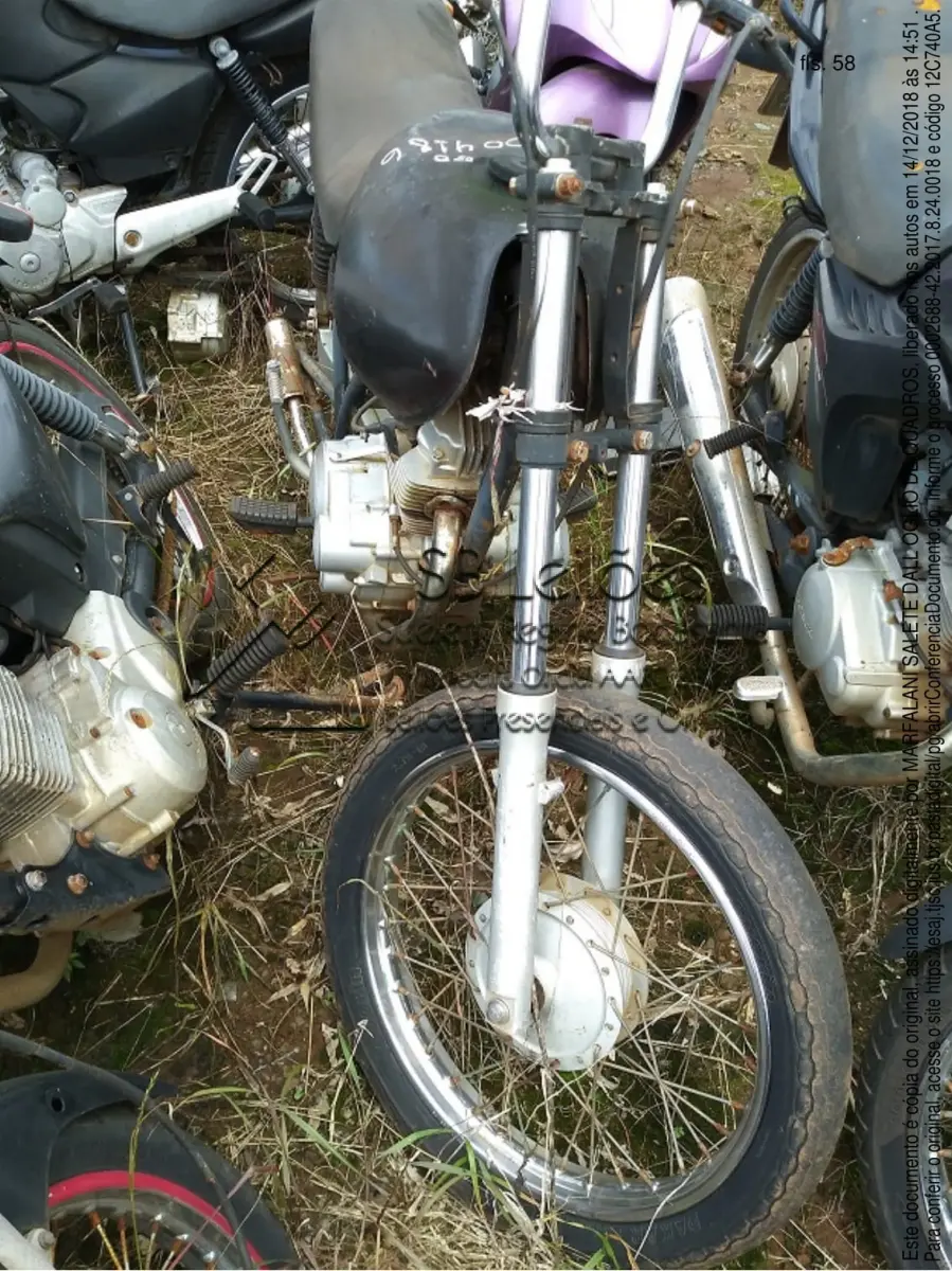 LOTE 002 - Sucata Motocicleta Sundown/Max 125 ES