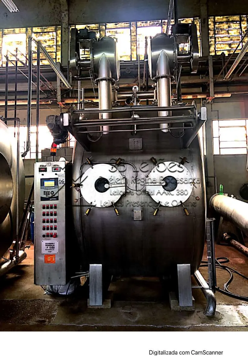 LOTE 012 - Máquina de tingir Fabrimaq, nº série 75, modelo FMA2HT30,  inox, com painel digital.